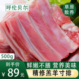 鲜羊官 内蒙古羊肉 羊排3斤 生鲜 精修寸排 烧烤食材羊排骨 精品羊排 精修羔羊寸排500g