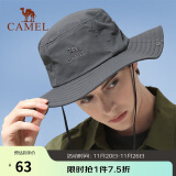 骆驼（CAMEL）渔夫帽男女夏季薄款大头围防晒遮阳太阳帽子大帽檐遮脸大沿帽