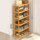 全品屋楠竹鞋架简易门口入户柜多层家用宿舍小置物架子收纳多功能储物盒