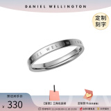 丹尼尔惠灵顿（DanielWellington）dw戒指男女 经典素圈情侣戒指时尚情侣对戒 表白生日礼物送女友 10号DW00400028 银色