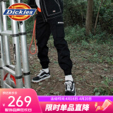 dickies【经典款】休闲裤 春季男女同款 印花多口袋束口工装裤百搭8938 黑色 30