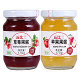 丘比（KEWPIE） 果酱早餐面包涂抹酱冲饮果肉酱蛋糕烘焙酸奶奶茶 草莓酱170g+苹果酱170g