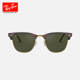 雷朋（RayBan）太阳镜派对达人系列半框墨镜潮流方形男女款时尚眼镜0RB3016 W0366玳瑁色镜框绿色经典镜片 尺寸49