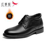 红蜻蜓男鞋商务正装皮鞋男士加绒棉鞋保暖高帮鞋 WTA7376黑色高帮44