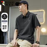啄木鸟（TUCANO）短袖T恤男夏季时尚百搭polo打底衫舒适透气上衣男装 深灰A 3XL 