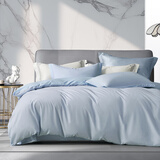 百丽丝水星家纺出品 床上三/四件套 100%纯棉 全棉印花套件 被套床单枕 雨中华尔(AB双版&绵柔亲肤) 1.5米床 床单款 (被套200*230cm)