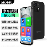 LEBEST百事乐 P15pro 全新超薄智能八核老人老年机大字大声音高清大屏百元机超长待机5GWIFI全网通手机 黑色 8核+64G