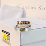 CENTURY& KINDLE 满天星戒指情侣对戒潮流时尚不掉色素圈一对戒子刻字送男女朋友 素圈一对【备注圈号及颜色】 一对【联系客服备注圈号及颜色】