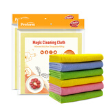 普乐姆德国百洁布细纤维抹布洗碗布不易沾油加厚吸水不掉毛清洁布 38cm×38cm加厚 柔韧型 2包/6片