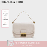 CHARLES&KEITH复古锁扣豆腐包单肩斜挎包包女包生日礼物新年礼物CK2-80781400 Oat燕麦色CK2-80782444 S/M