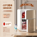 SAST迷你小冰箱mini冷冻冷藏车载家用宿舍母乳办公室学生小型冰柜 金色机械 家用 冷冻冷藏款 25L