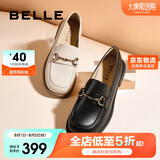百丽马衔扣乐福女百搭单鞋Z3B1DAA5 黑色 37