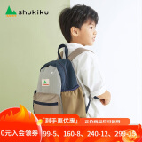 SHUKIKU儿童书包幼儿园大班一年级书包小学生背包男女生双肩包浅卡其M码