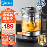 美的（Midea）养生壶 1.8L全自动大容量煮茶壶烧水壶316L母婴不锈钢全盘加热电热水壶恒温花茶壶煮茶器YS18P305