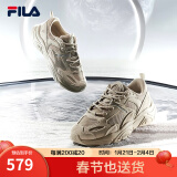 斐乐（FILA）跑步鞋老爹鞋男子跑步鞋MARSⅡ火星二代情侣款复古运动鞋休闲鞋 驼丝锦-DO-F12M131116F 44