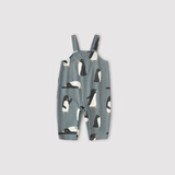 巴厘小猪宝宝背带裤春秋季婴儿连体裤子春款举重裤幼童卫衣裤男女童连身裤 企鹅岛 90