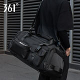 361°旅行包男超大容量干湿分离手提行李包运动健身包女多功能双肩背包 黑色90L【带鞋子收纳袋*2】
