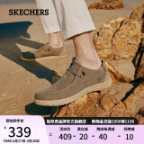 斯凯奇（Skechers）帆布鞋男士商务休闲鞋子66387 卡其色 42.5 