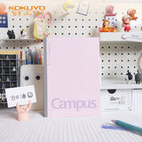国誉(KOKUYO)无线装订本Campus笔记本子胶装本·经典点线系列 8mm点线 A5/40张/本 粉色 WCN-NA548