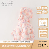 戴维贝拉（DAVE＆BELLA）儿童羽绒服女童上衣男童羽绒衣冬装新款宝宝衣服保暖小童外套 小兔印花【现货】DB4238127 100 cm（建议身高90-100cm）