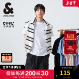 杰克·琼斯（JACK&JONES）25年男装T恤男夏季T恤舒适男士短袖清凉多色上衣纯色水洗不易走形 A01本白色 L