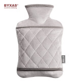 BYXAS百赛施德国TUV认证热水袋注水暖水袋充水防爆热敷灌水 大号插手灰