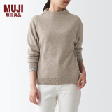 无印良品 MUJI 女式 牦牛绒混羊毛 高圆领毛衣女款春秋长袖针织衫BAC22A1A 深咖啡色 S (155/80A)