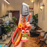 铜小童2025蛇年钥匙扣女本命年吉祥物公仔书包挂件车钥匙链挂饰新年礼品 小青蛇挂件-财神