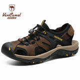 西域骆驼凉鞋男夏季透气沙滩鞋防滑软底登山旅游户外运动休闲溯溪凉拖鞋 暗棕 41