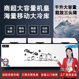 北极川千升大容量商用大冰柜智能温控三开门四开门超市冷冻柜卧式冷柜双压缩机 长2.6米-智能铜管1988双压缩机