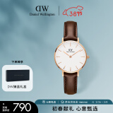 丹尼尔惠灵顿（DanielWellington）DW女表皮革表带28mm欧美简约风时尚石英表38节礼物DW00100231