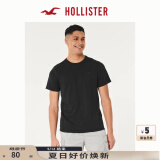 HOLLISTER24夏季款经典小海鸥情侣黑色短袖T恤男装女装KI324-4042 黑色 L (180/108A)