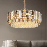 美莎拉帝客厅水晶吊灯欧式大厅主灯高级感餐厅吊灯现代简约装饰卧室灯具 11头圆形直径50CM赠送三色光源