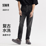 森马森柔牛仔牛仔裤男小脚裤复古水洗裤子显高显腿长103324124103