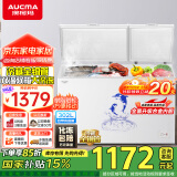 澳柯玛（AUCMA）302升家用冰柜 双温双箱大容量冷柜 卧式冰柜雪糕柜双温冷柜 冷藏全铜管 BCD-302CNE 以旧换新