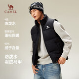 骆驼（CAMEL）羽绒马甲冬季轻薄羽绒服短款外套男M13CAEC013D 幻影黑   L   