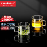 金灶（KAMJOVE） 茶杯玻璃茶杯品茗杯耐热玻璃杯 家用办公室喝茶杯泡茶杯小茶杯 K-106/2个装120毫升