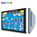 BAOTRON工业液晶触控屏显示器内嵌式机柜屏幕工控电容触摸屏壁挂显示器车载屏幕医疗器械显示器电梯显示屏 18.5寸高分触摸液晶屏显示器 金属外壳纯平面款