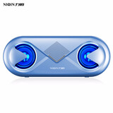 力勤 S6无线蓝牙音箱手机重低音炮闪灯迷你车载小音响电脑桌面便携户外家用小音箱微信支付收款语音播报器 梦幻蓝【双喇叭+震撼低音+节奏闪灯】