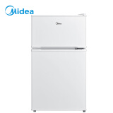 美的（Midea）88升迷你双开门小冰箱租房宿舍办公室小型家用双温可冷冻冷藏节能BCD-88CM