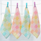 倍呵小方巾毛巾擦脸巾婴幼儿宝宝新生儿男女洗脸洗澡毛巾擦手巾 小方巾随机颜色1条【25*25cm】 .