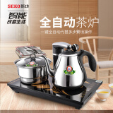 新功 全自动上水电热水壶 抽水电茶炉茶艺炉304不锈钢泡茶壶烧水壶茶具套装家用 1L -37*20cm套装
