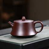 眷砂堂宜兴原矿紫砂壶纯手工百目老紫泥茶壶高档功夫茶具套装国工柱础壶 百目老紫泥 300ml