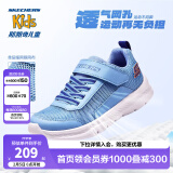 Skechers斯凯奇童鞋儿童运动鞋新款夏季易弯折男女童透气网鞋319300L 男童/浅蓝色/LTBL 28.5