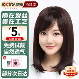 佰丝堂假发女长发全头套式整顶发套长直发常温丝均码（自然黑）（b719）