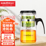 金灶（KAMJOVE）玻璃茶壶 按压式飘逸杯 茶水壶玻璃茶具 茶水分离杯泡茶器泡茶壶 TP-120/200ml容量