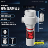 万康（MAGdrain）下水三通厨房下水管防臭防反味下水道密封圈洗手盆排水管三通 3】50管接水槽+净水/厨宝/前置