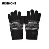 卡蒙（Kenmont）发热针织短款手套户外男士手套冬季保暖骑行毛线五指手套km-2858
