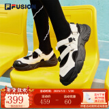 FILA FUSION官方潮牌斐乐女鞋潮流凉鞋轻便凉鞋玛丽珍凉鞋 微白/黑-WB 37.5