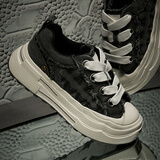 SHOOT BRAND重奏系列耐磨厚底增高复古牛仔灰帆布鞋 男女同款 牛仔灰色 37